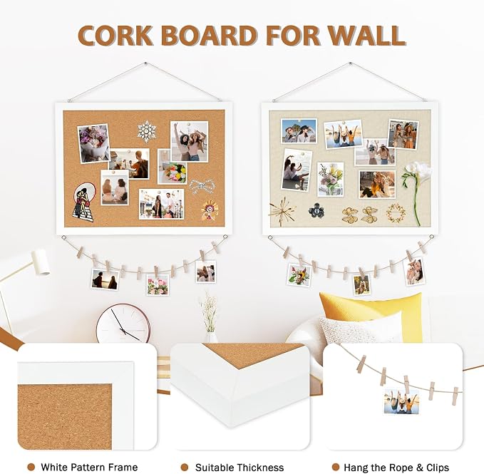 Double-Sided Large Cork Board - Image 3