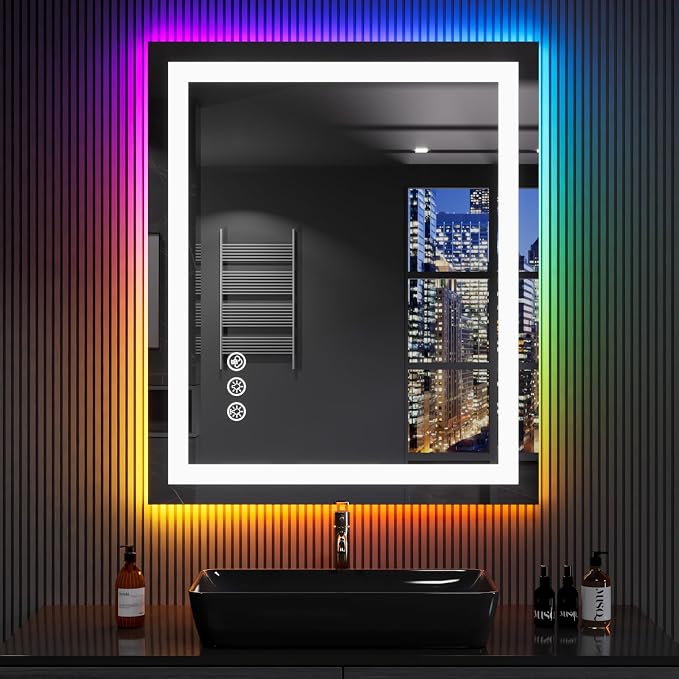 LOAAO 24"X32" LED Bathroom Mirror - Image 2