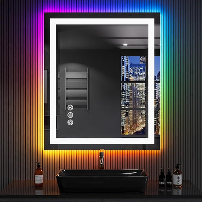 LOAAO 24"X32" LED Bathroom Mirror - Image 2