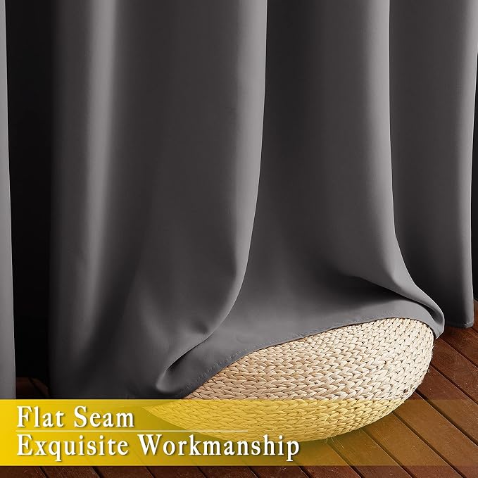 NICETOWN Patio Door Curtain 95 inch Length, Grommet Top Thermal Insulated - Image 7
