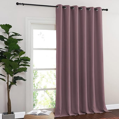 NICETOWN Room Divider Curtain 132 Inches Long, Wide Blackout Sliding Door - Image 8