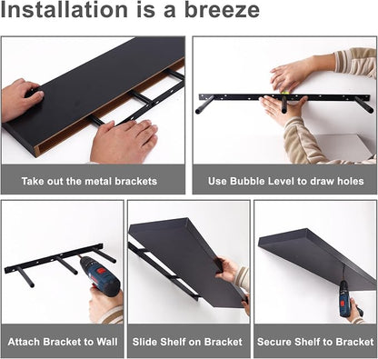 Fixwal Floating Shelves for Wall, Bathroom and Kitchen, Wall Shelves for Storage - Image 7