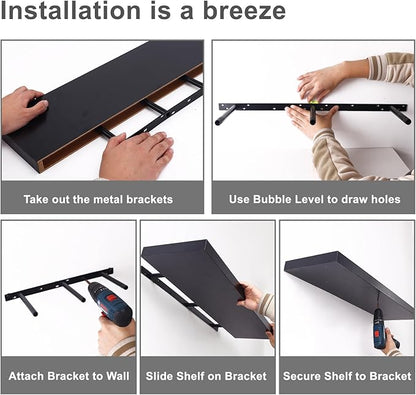 Fixwal Floating Shelves for Wall, Bathroom and Kitchen, Wall Shelves for Storage - Image 7