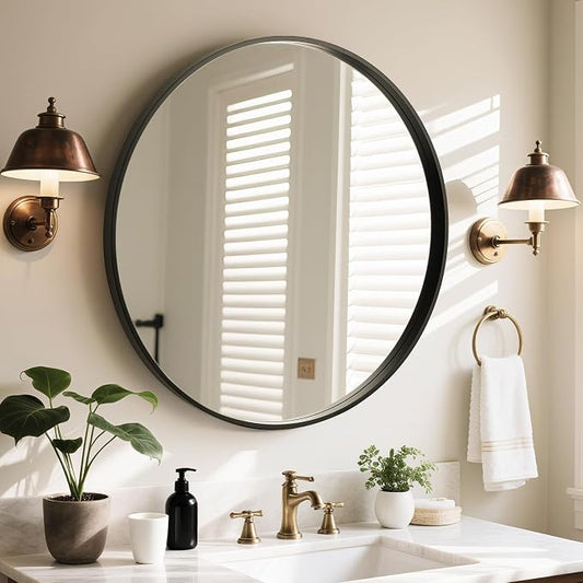 WallBeyond Round Wood Mirror by WallBeyond
