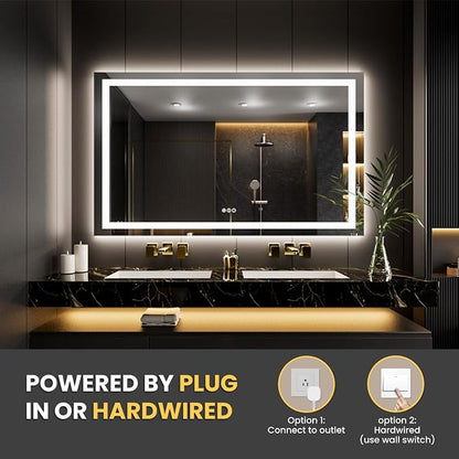 LOAAO 62"x36" LED Bathroom Mirror - Image 6