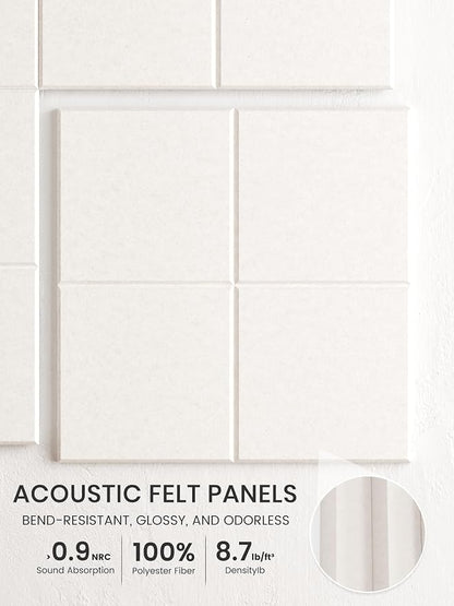 Bumusty Large Felt Bulletin Board, 30 Push Pins, 40 Adhesive Tabs, Milky White - Image 3