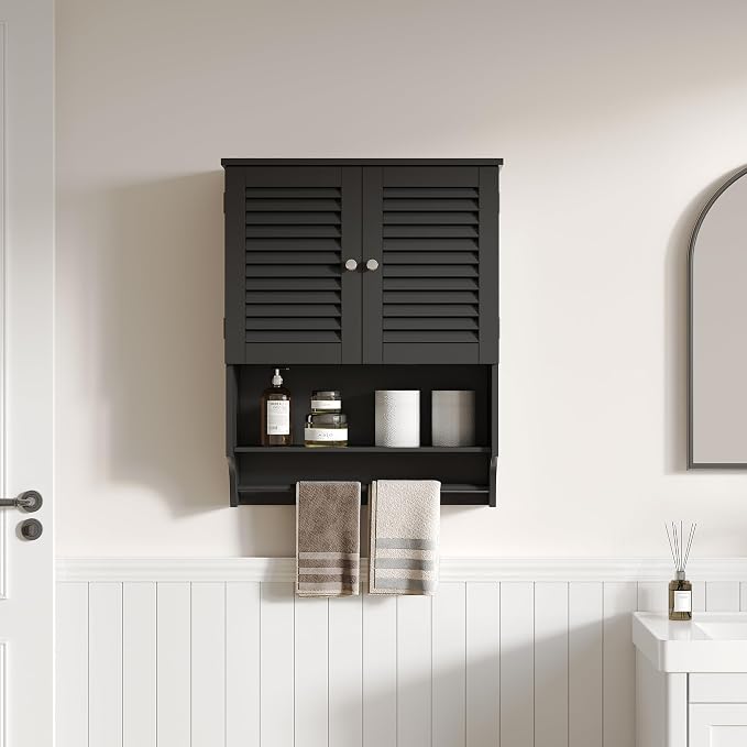 ChooChoo Bathroom Wall Cabinet, Medicine Cabinet, 2 Doors Over The Toilet Space - Image 6