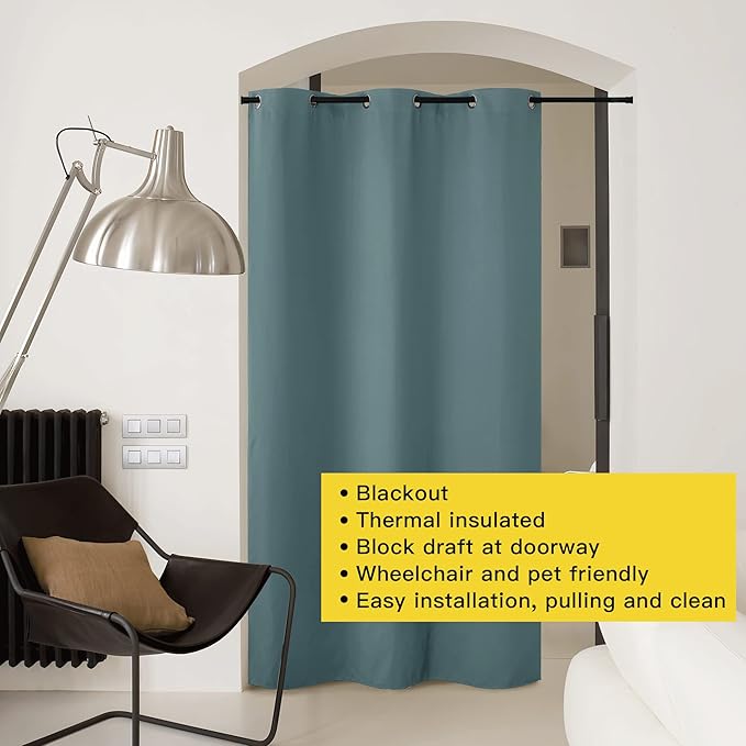 NICETOWN Door Screen Cover for Air Conditioner Room, Insulated Faux Accordion - Image 8