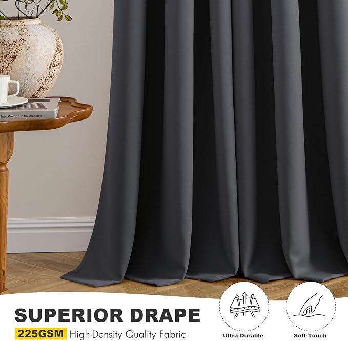 MIULEE Blackout Curtains for Bedroom Living Room 2 Panels, Thermal Insulated - Image 5