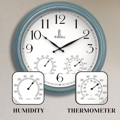 18 inch Outdoor Clocks for Patio Large Waterproof - Image 3