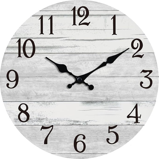 KECYET Wall Clock Battery Operated 14 Inch Large Gray Silent Non Ticking by KECYETWALLCLOCK