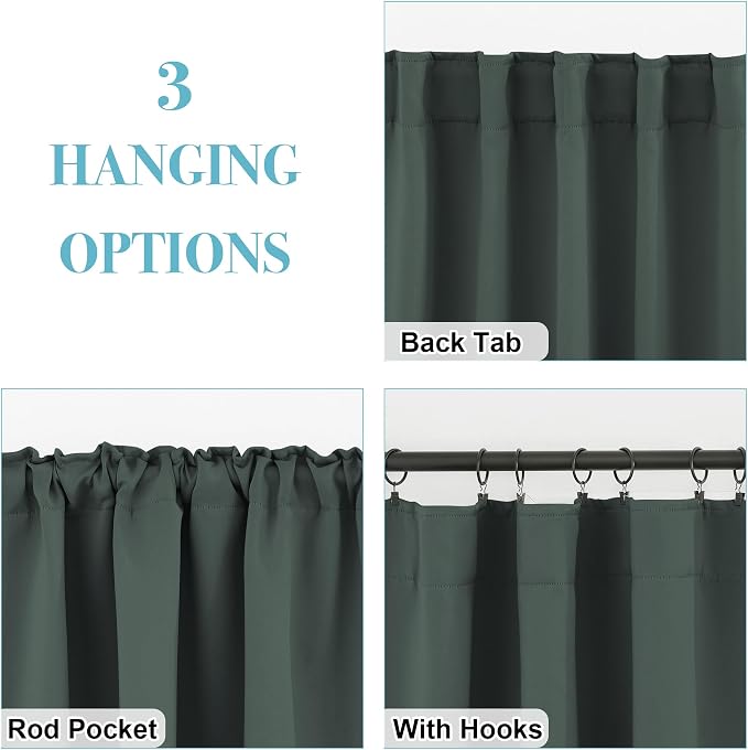 RYB HOME Bathroom Curtains Blackout - Image 3