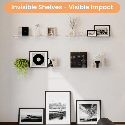 upsimples 2 Pack 35.5x5.5 Inches Acrylic Shelves - Image 6