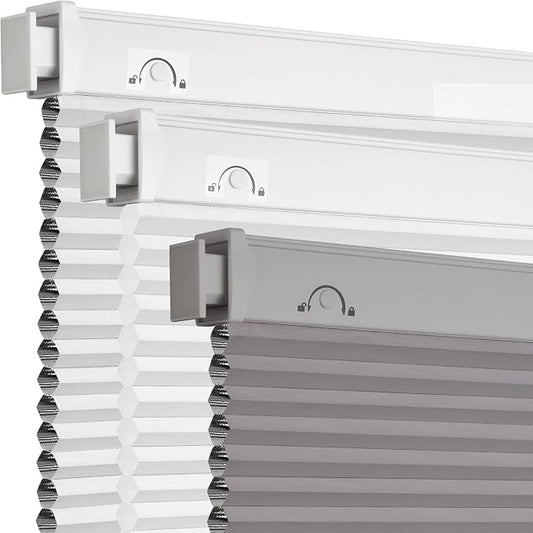 Grandekor No Drill No Tools Cordless Cellular Shades, UV Protection Privacy No by Grandekor