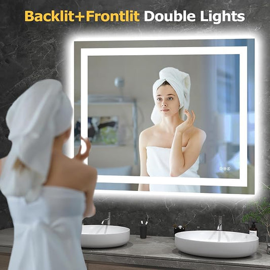 Hivone 40X32 LED Bathroom Mirror - Image 2
