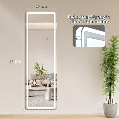 Koonmi LED Full Length Mirror, Lighted Floor Mirrors - Image 8