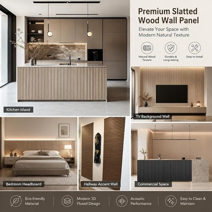 94.5 x 23.6 in Acoustic Wood Wall Panels, 3D Flexible Soundproof Absorbing - Image 7