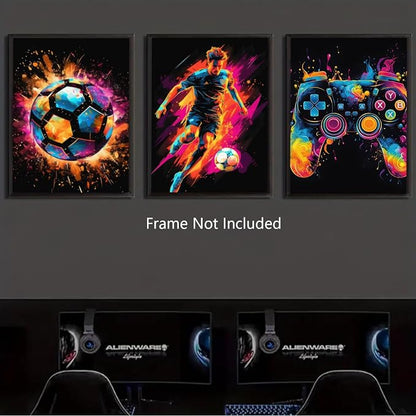 BGFCE Canvas Wall Art Poster Decor, Paintings Art Game Controller Color Splash - Image 7