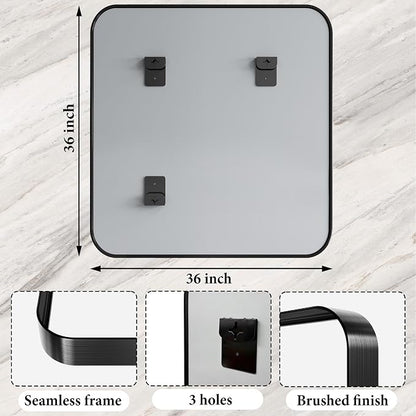 36 Inch Brushed Nickel Bathroom Mirrors - Image 4