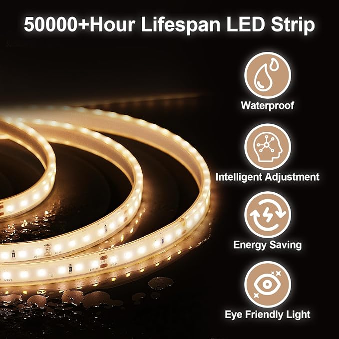 BEAUTYPEAK 40x40 LED Round Bathroom Mirror - Image 2