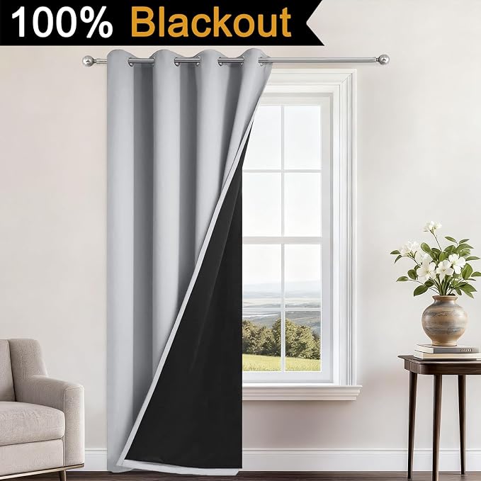 Yakamok 84 Inch Long 100% Blackout Curtains - Image 2