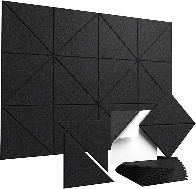 Vieshful 20 Pack Acoustic Panels, Peel & Stick Sound Absorbing Wall Panels by Vieshful