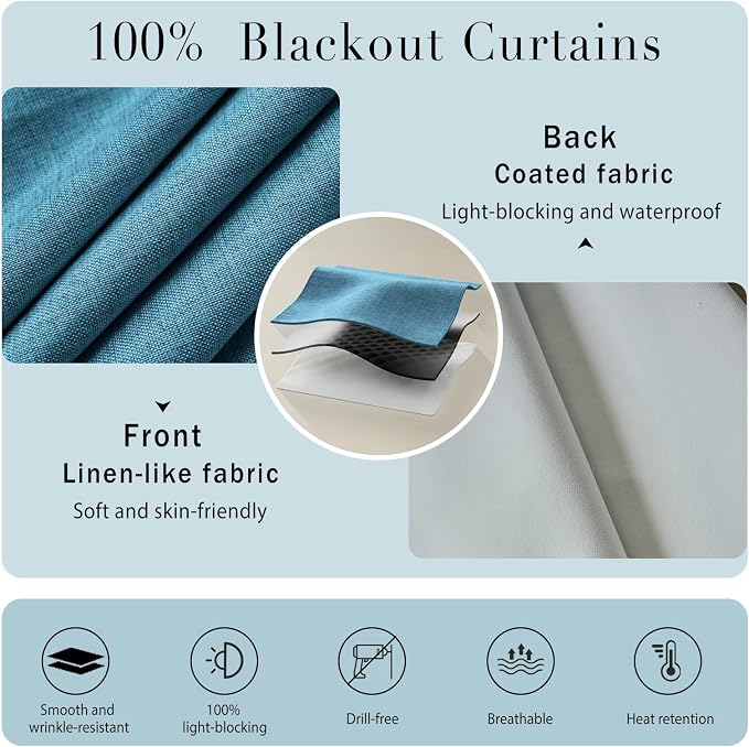 No-Sew 100% Blackout Shade - Image 4