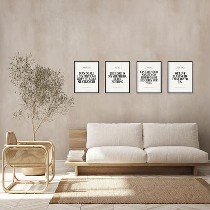 Locomiss Black and White Christian Wall Art Decor Posters, Modern Bible Verse - Image 4