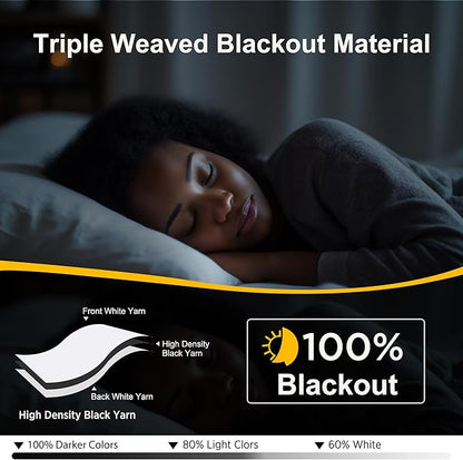 NICETOWN 100% Blackout Door Curtain 80 inch Thermal Insulated Room Darkening - Image 4