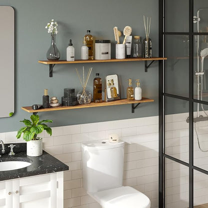 DINZI LVJ Long Wall Shelves, 47.3Inch Floating Shelves Set of 2, Extra Large - Image 8