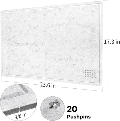 Lightomorrow Bulletin Board, 24 x 18 inches Felt Board Decorative Pin Board - Image 6