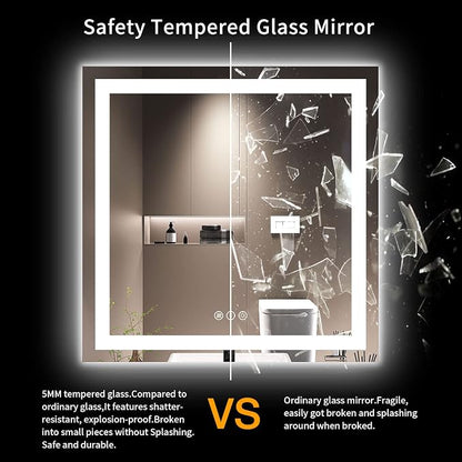 LOAAO 36X36 LED Bathroom Mirror - Image 8