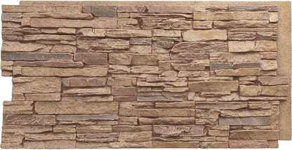 EverStone Canyon Ridge Faux Stone Panel, 45 3/4"W x 24 1/2"H x 1 1/4"D by EkenaMillwork