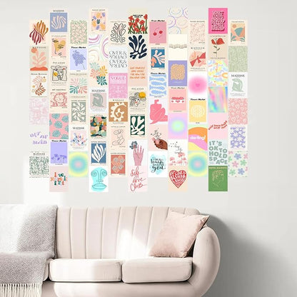 KBKBART 70pcs Danish Pastel Wall Collage Kit Aesthetic Pictures, Cute Danish - Image 4