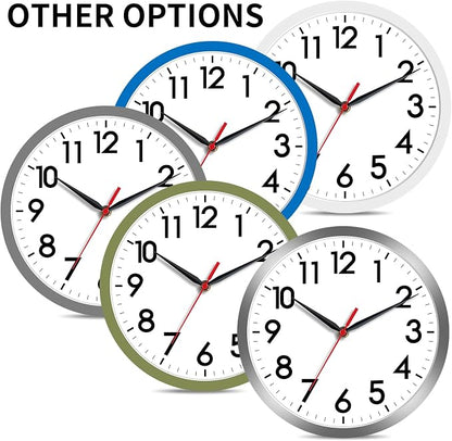 AKCISOT Wall Clock, Modern Small Wall Clocks Battery Operated 8 Inch, Silent - Image 3