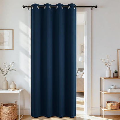Joydeco Blackout Door Curtain for Doorway Privacy 90 Inches Long, Grommet by JOYDECO