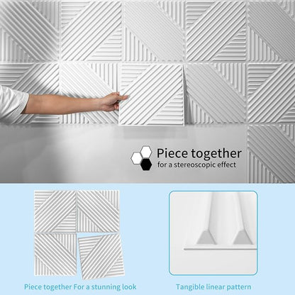Art3d 33-Pack 3D Wall Panels for Interior Wall Decor, Textured Accent Walls - Image 2