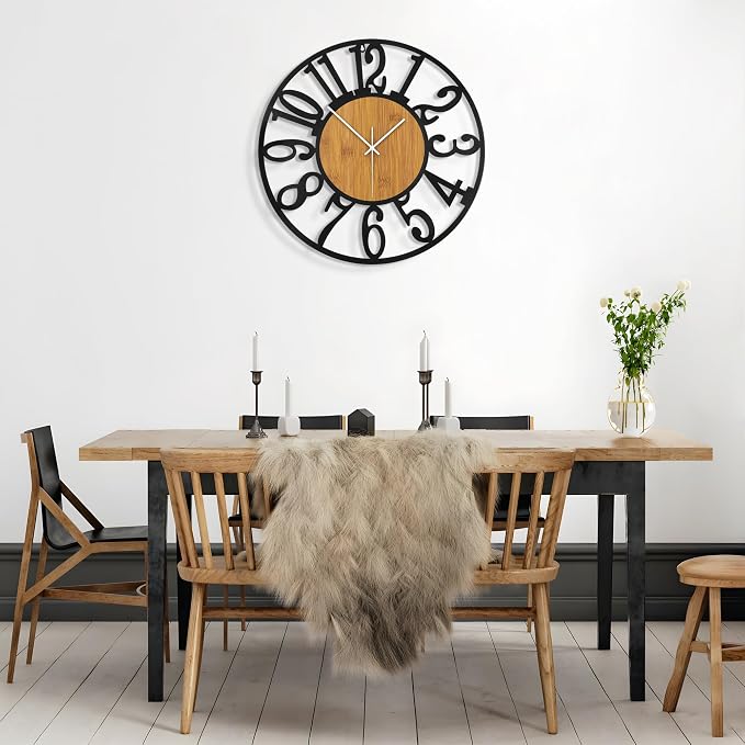 Large Wall Clock for Living Room Decor, 16 Inch Non Ticking Silent, Battery - Image 4