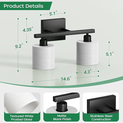 PARTPHONER Bathroom Light Fixtures, Bathroom Lighting Fixtures Over Mirror - Image 3