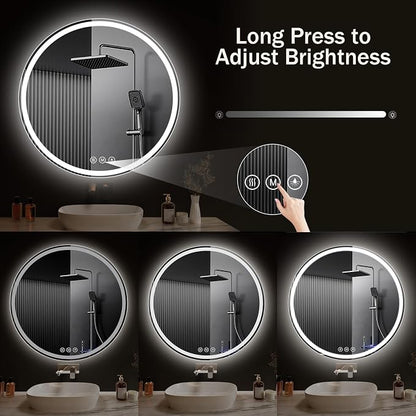 LED Bathroom Mirror 26 Inch Round Bathroom Mirror - Image 7
