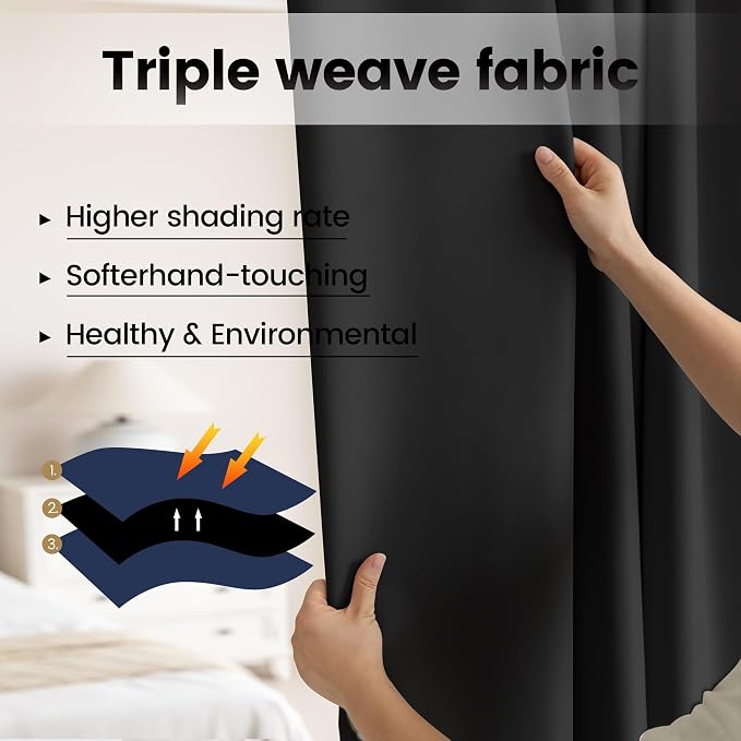 Extra Wide Room Room Divider Curtains, Theater Curtains - Image 4