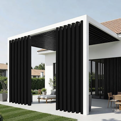 Joydeco Blackout Patio Sliding Door Curtains 108 Inches Long, Grommet Privacy - Image 9