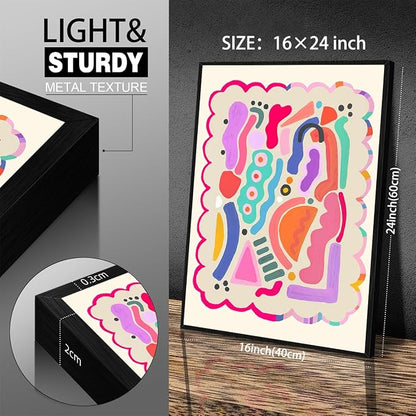Funky Cute Kids Abstract Wall Art Trendy Bright Colorful Poster 16x24 inch - Image 2