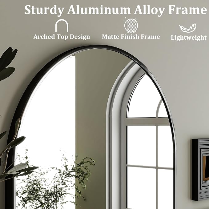 HARRITPURE 20"x30" Arched Bathroom Mirror - Image 4