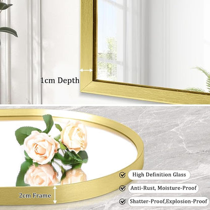Arch Wall Mirror Aluminum Alloy Frame Bathroom Wall Mirror - Image 2