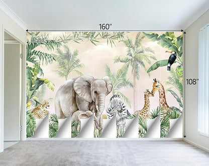 Boys or Girls Cartoon Pine Tree Forest wallpeper Nursery Kids Bedroom wall Mural - Image 4
