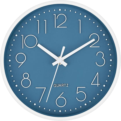 Foxtop Small 8 Inch Wall Clock Silent Non-Ticking Battery Operated Quartz Round by Foxtop