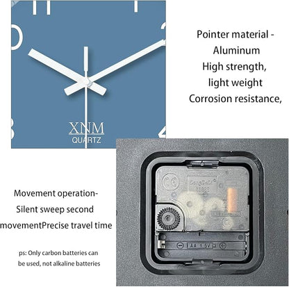 XNM Blue Minimalist Wall Clocks Battery Operated 8 Inch Classic Analog Clock - Image 8
