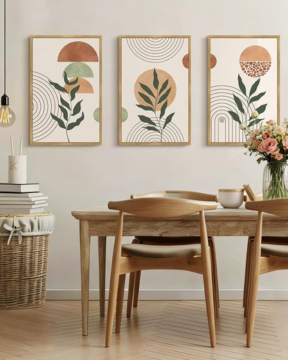 PHOPAGO Boho Wall Art Sage Plant Botanical Bohemain Framed Wall Printing Large - Image 4