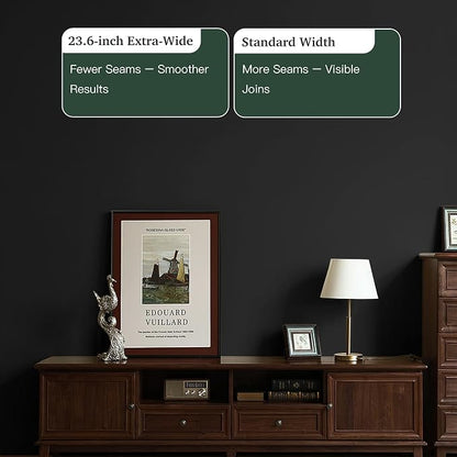Dimoon 236''x23.6'' Peel and Stick Wallpaper Black Contact Paper - Image 3